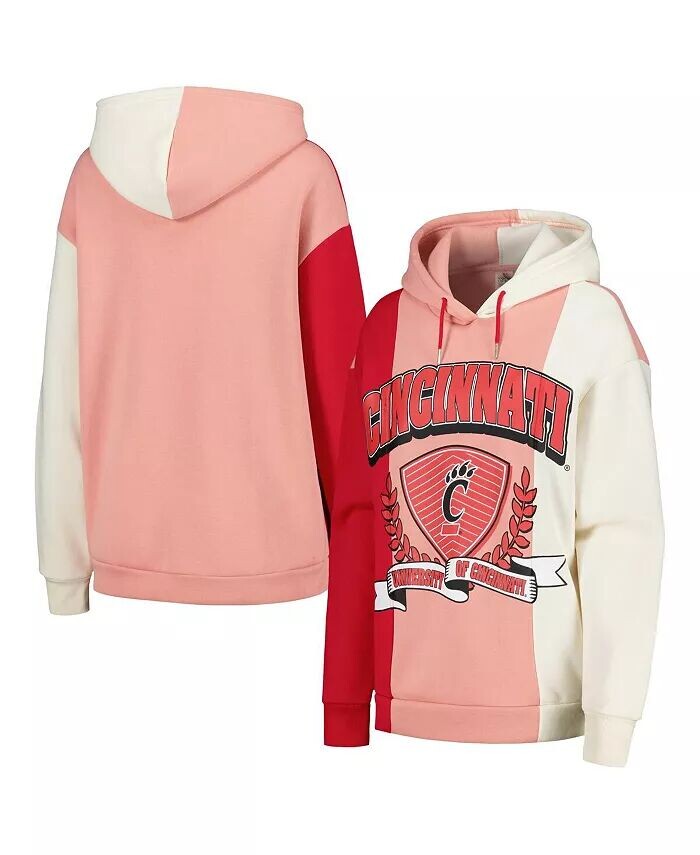 

Женский красный пуловер с капюшоном с цветными блоками Cincinnati Bearcats Hall of Fame Gameday Couture, красный