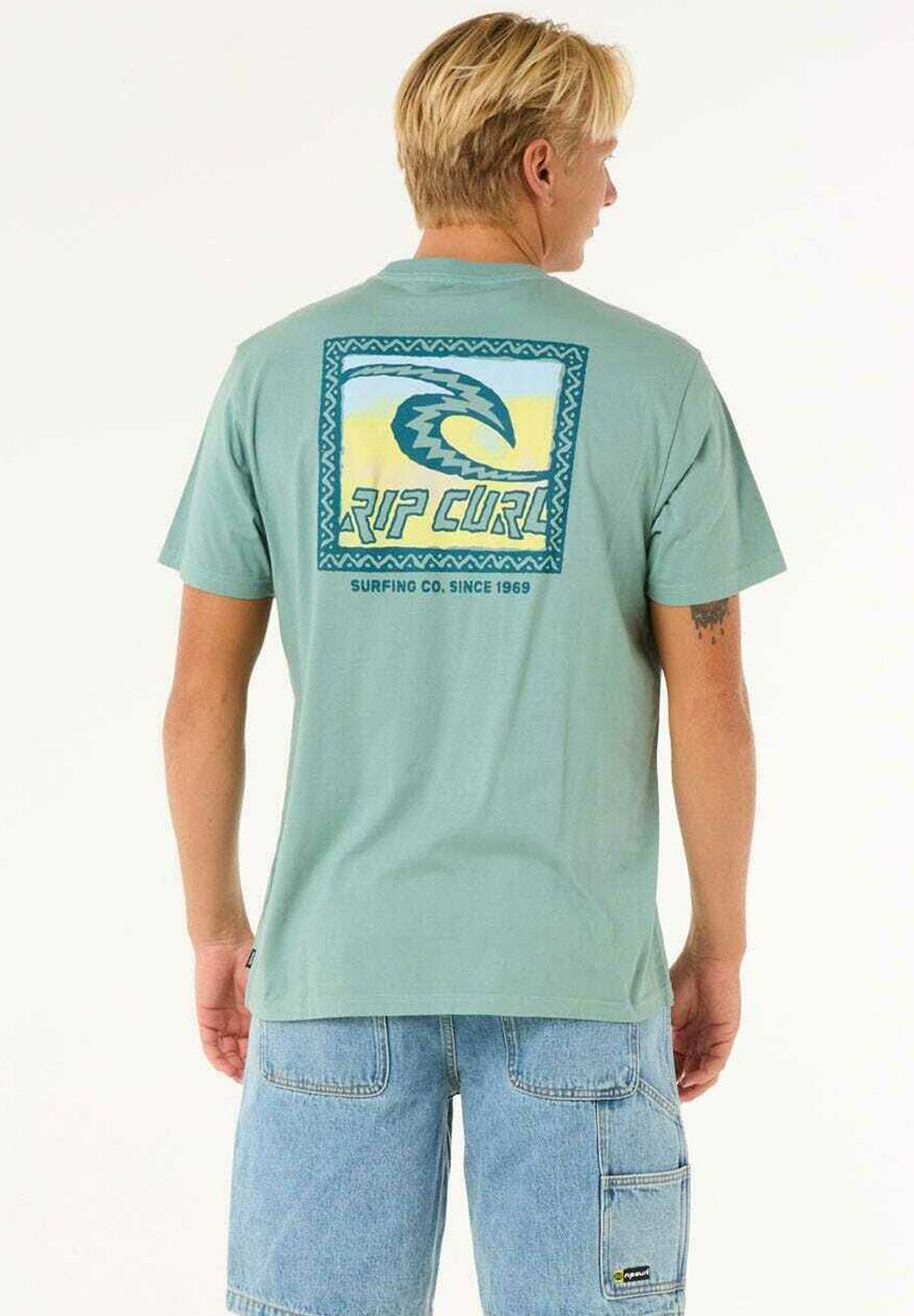 

Футболка с принтом TEE Rip Curl, светло-голубой