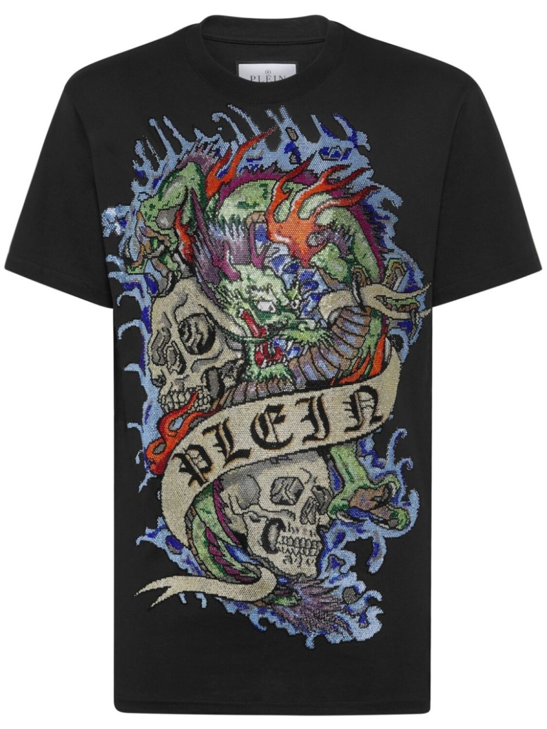 

Philipp Plein футболка с принтом, черный