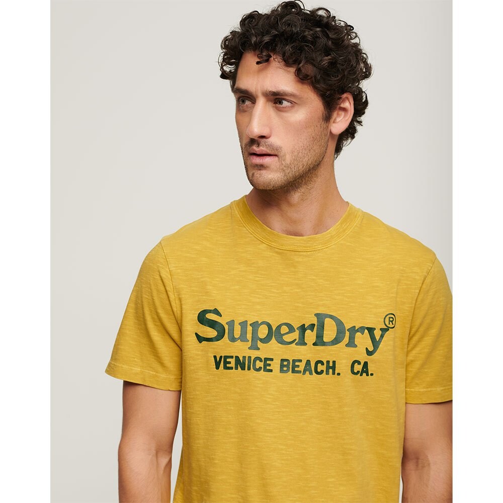 Футболка с коротким рукавом Superdry Venue Classic Logo, желтый — фото 4