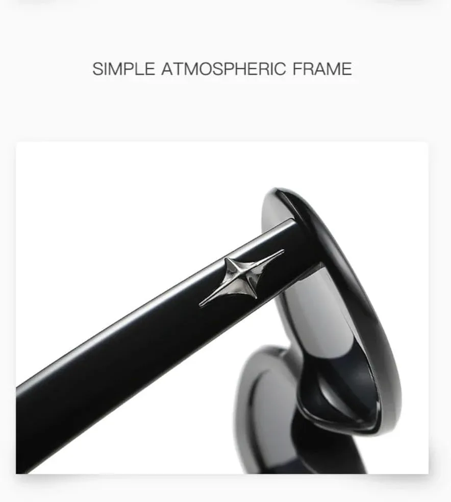 

Винтажные овальные солнцезащитные очки для женщин, модные солнцезащитные очки для мужчин, стильные очки с заклепками, защита от ультрафиолета UV400 UJNHGQ, Black