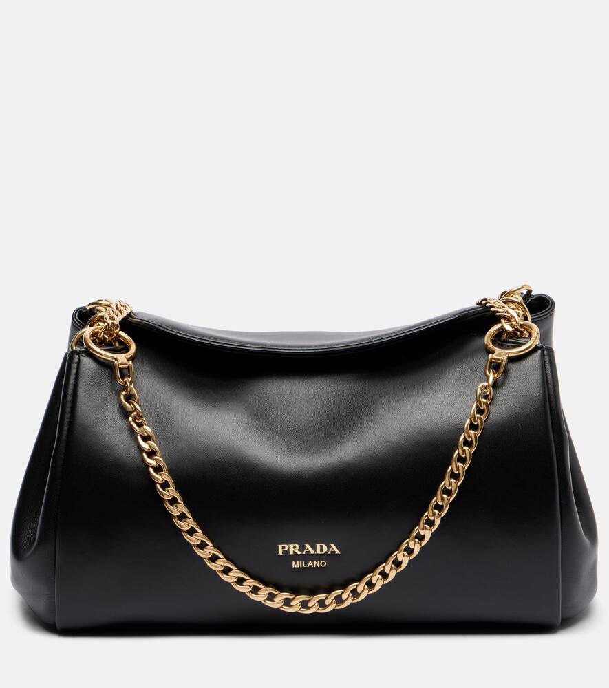 

Кожаная сумка через плечо tumulte Prada, Black