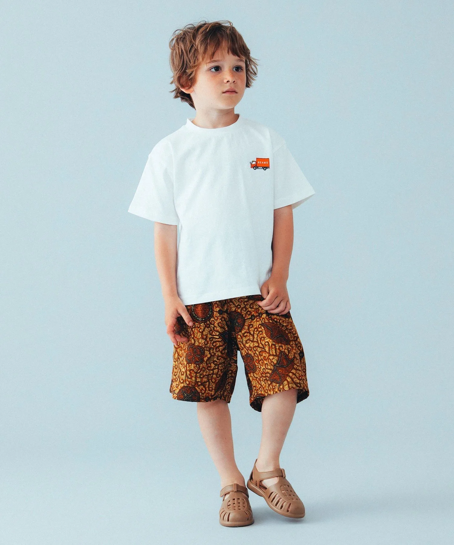 Детская футболка Beams Kids / BEAMS Kids (90-130 см) с логотипом, размер 26SS Kodomo Beams, WHITE — фото 2