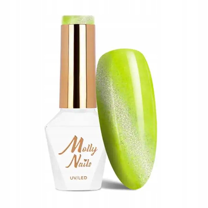

гибридный лак для ногтей Molly Nails NEON FLASH CAT EYE без гема #178