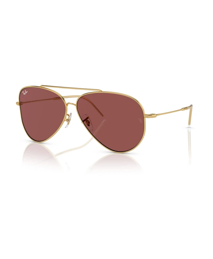 

Солнцезащитные очки авиаторы с фиолетовыми линзами Ray-Ban, желтый