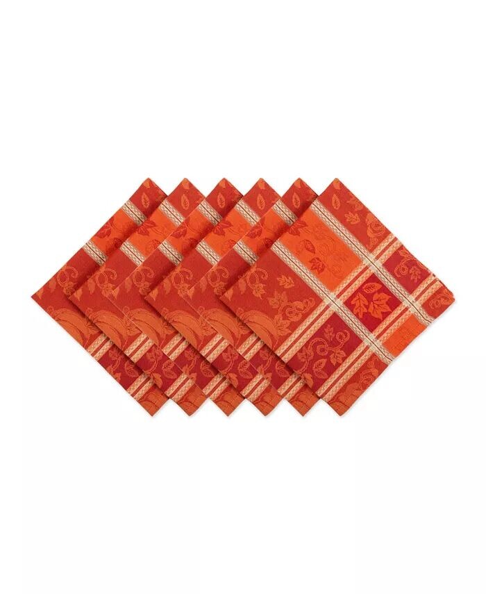 

Жаккардовые салфетки Harvest Wheat, набор из 6 шт Design Imports, оранжевый