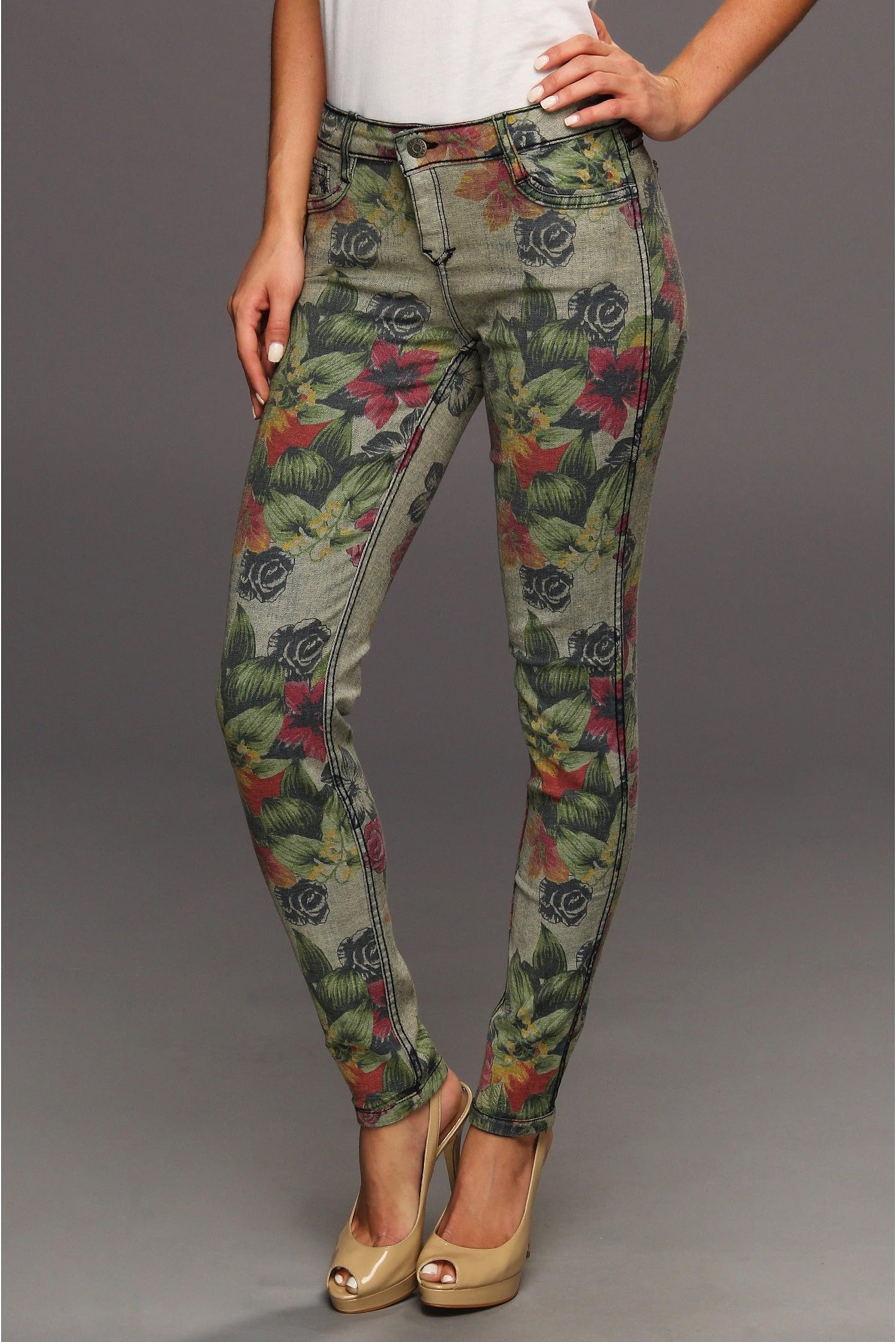 

Джинсы Bleulab Reversible 8-Pocket Legging in Carribean Floral/Kingston, цвет Carribean Floral/Kingston