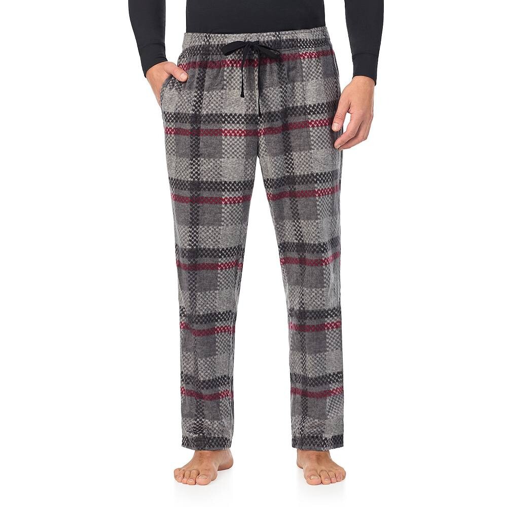 

Мужские флисовые ночные брюки Cuddl Duds, цвет Grey Plaid