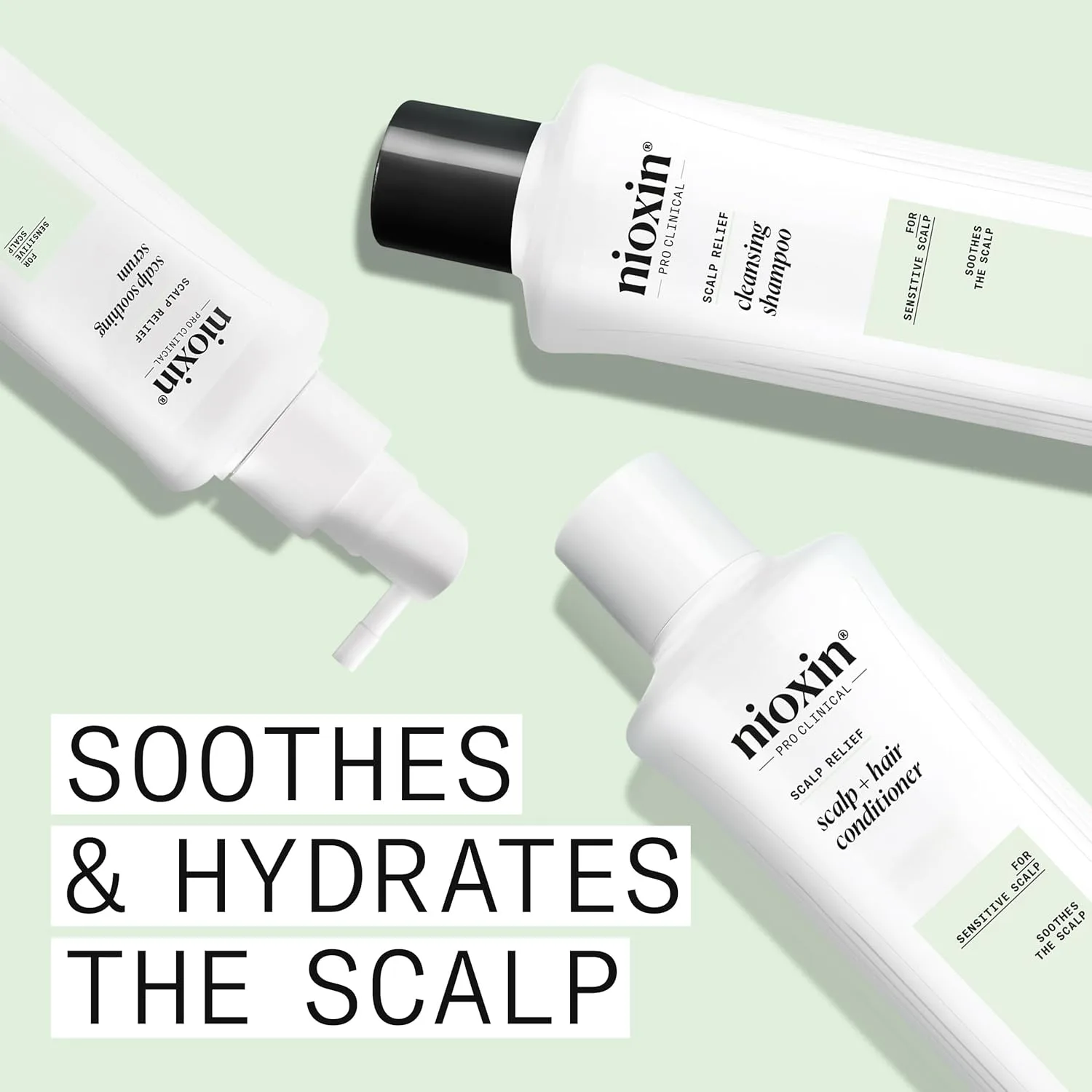 Очищающий шампунь Nioxin Scalp Relief | Успокаивает, увлажняет и утолщает волосы | Для чувствительной, сухой и зудящей кожи головы | С алоэ вера и витамином Е 1000 мл (1 шт.) — фото 3