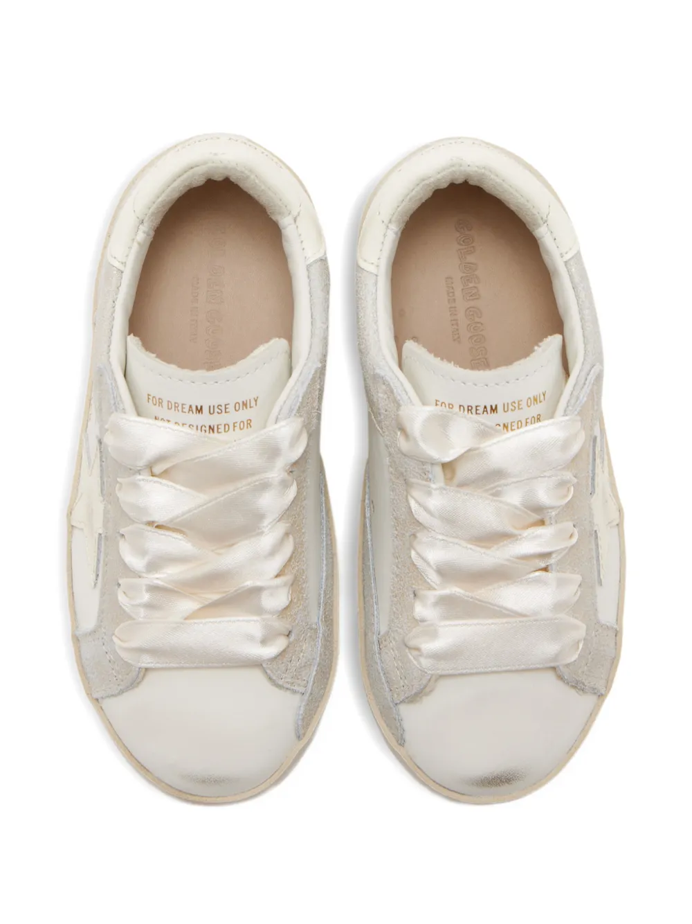 Кеды Super-Star на шнуровке Golden Goose Kids, бежевый — фото 3