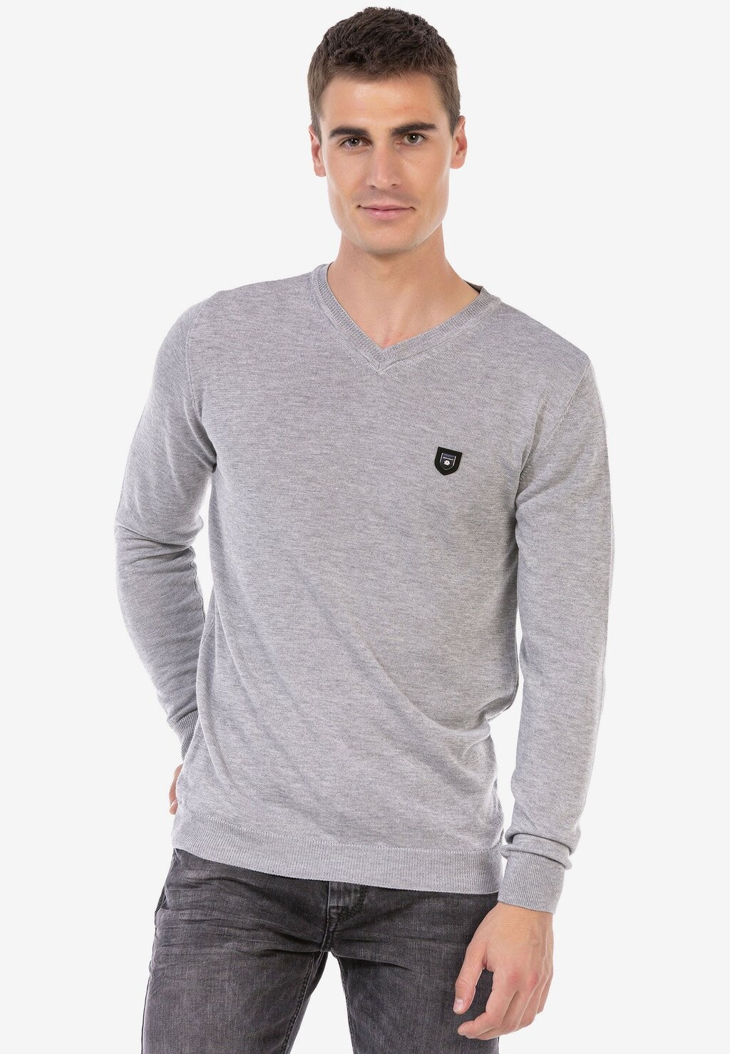 

Вязаный свитер Cipo & Baxx, цвет lightgrey
