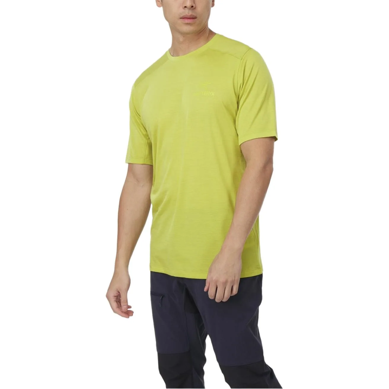 Футболка Ionia Merino Wool мужская с круглым вырезом, умеренно прямой крой Arcteryx, Lampyre/Rock Green
