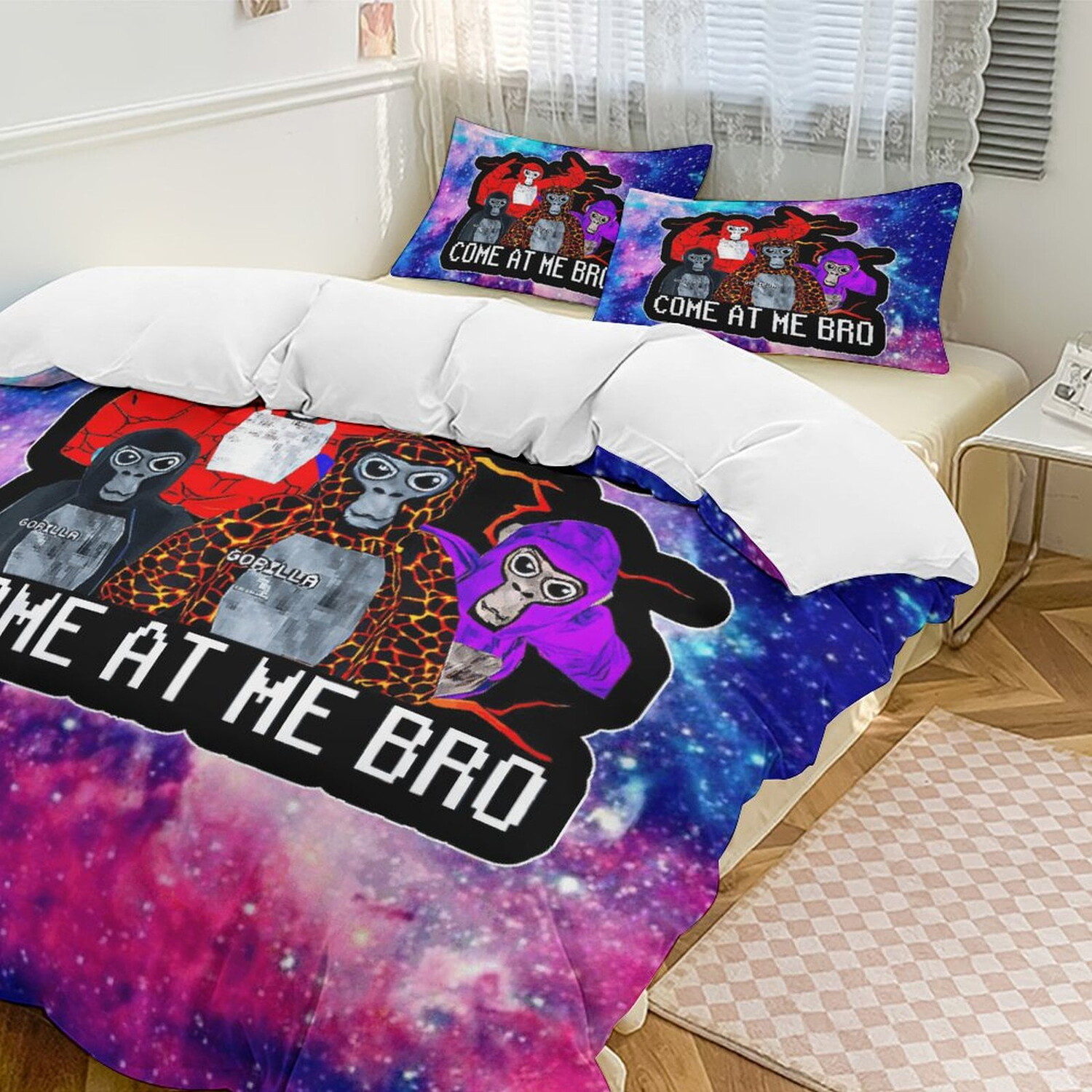 

Комплект постельного белья Galaxy Come At Me Bro Gorilla Tag, фиолетовый