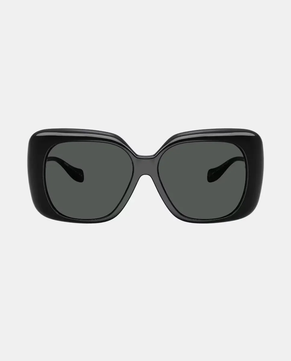 Женские квадратные солнцезащитные очки из пластика Versace, черный