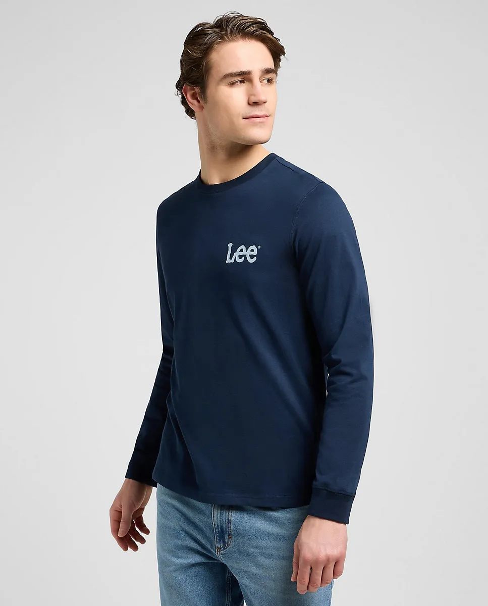 

Мужская футболка с длинным рукавом и обычным кроем Lee, темно-синий