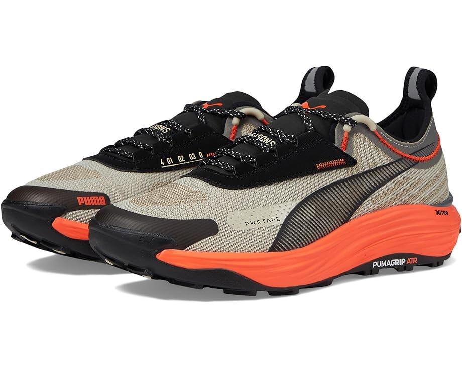 

Кроссовки PUMA Voyage Nitro 3 Tech, цвет Desert Dust/Flame Flicker/Puma Black