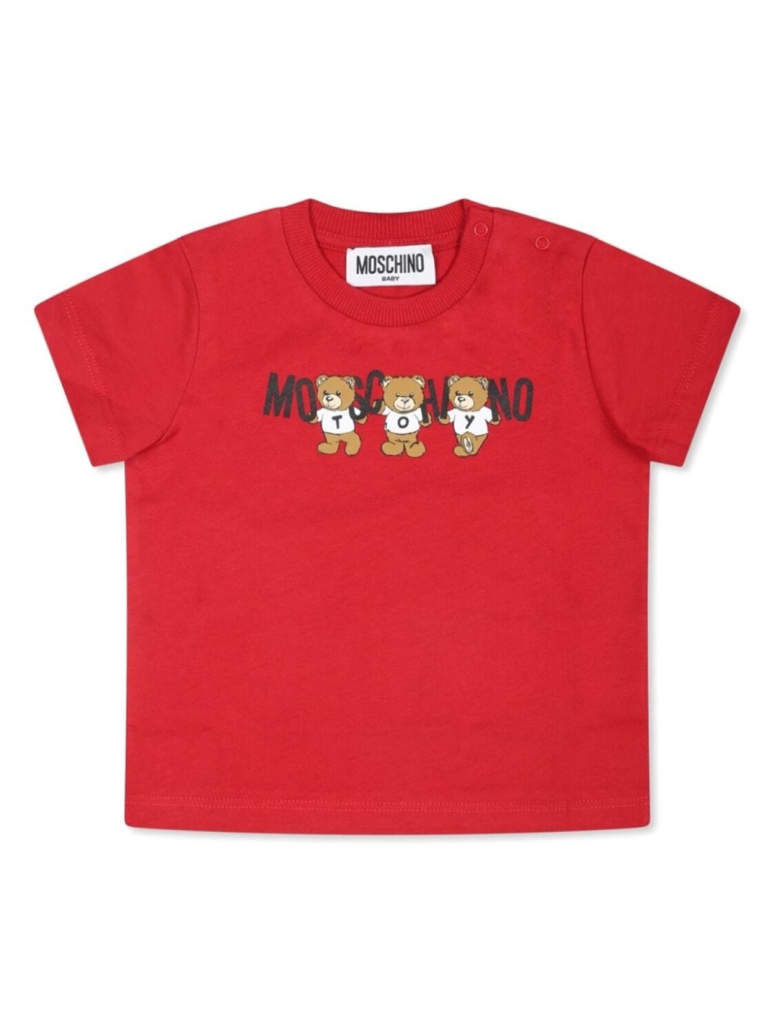 

Moschino Kids футболка из хлопка с принтом «Тедди», красный