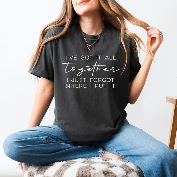 

Футболка I'Ve got it all together i just forgot where i put it garment dyed Simply Sage Market, Pepper