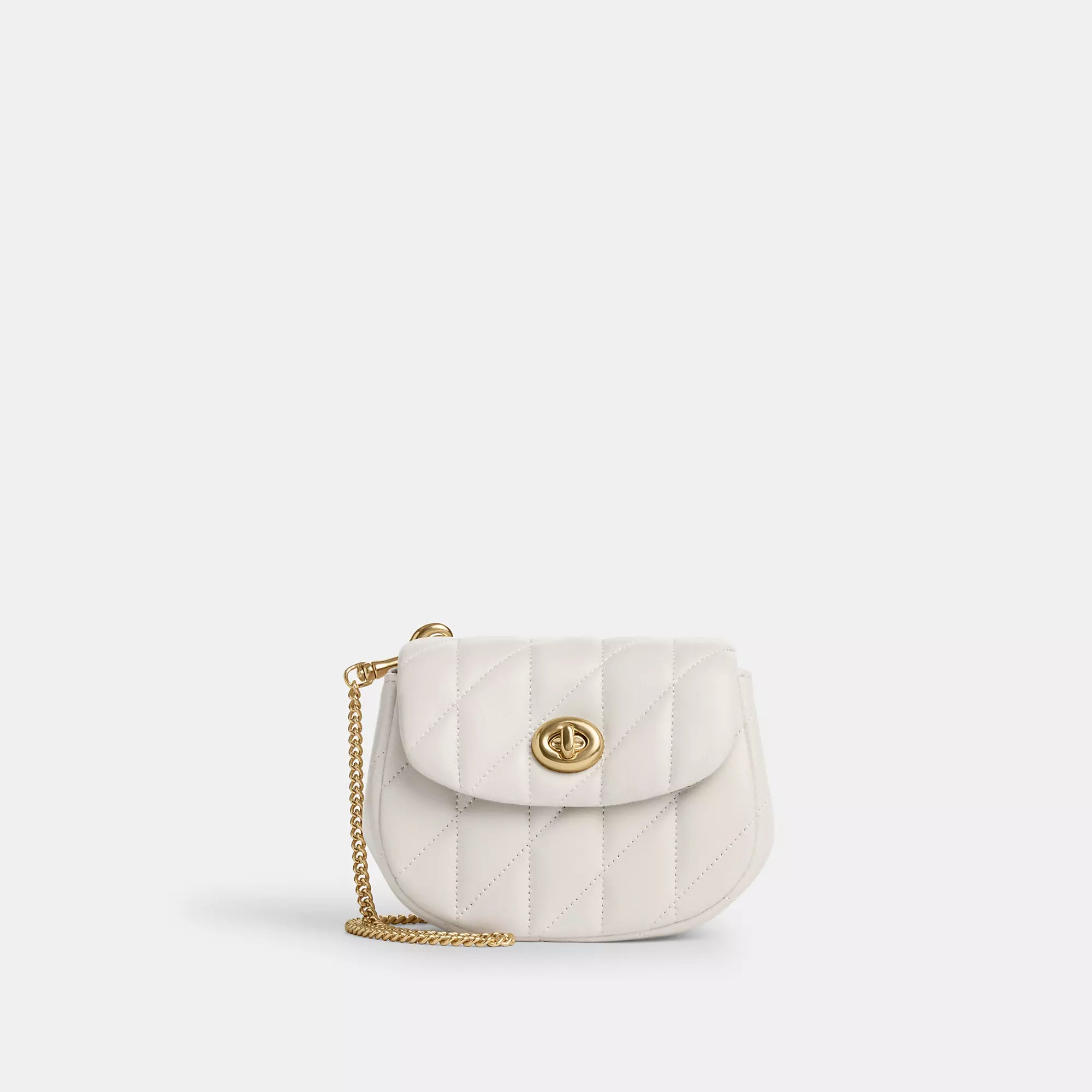 

Футляр для карт Coach Outlet Turnlock, цвет gold/chalk