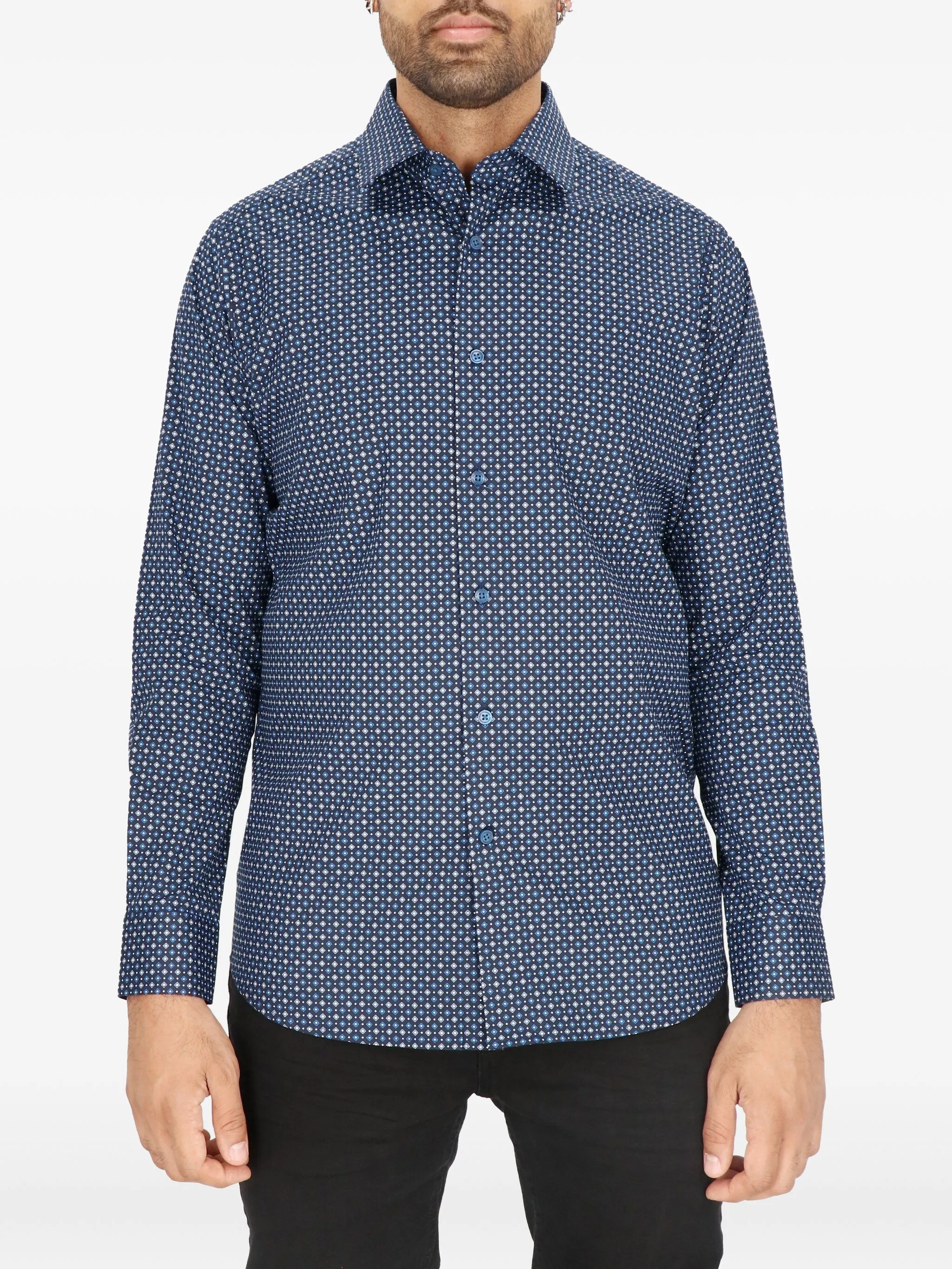 

Рубашка с геометричным принтом Scotch & Soda, черный