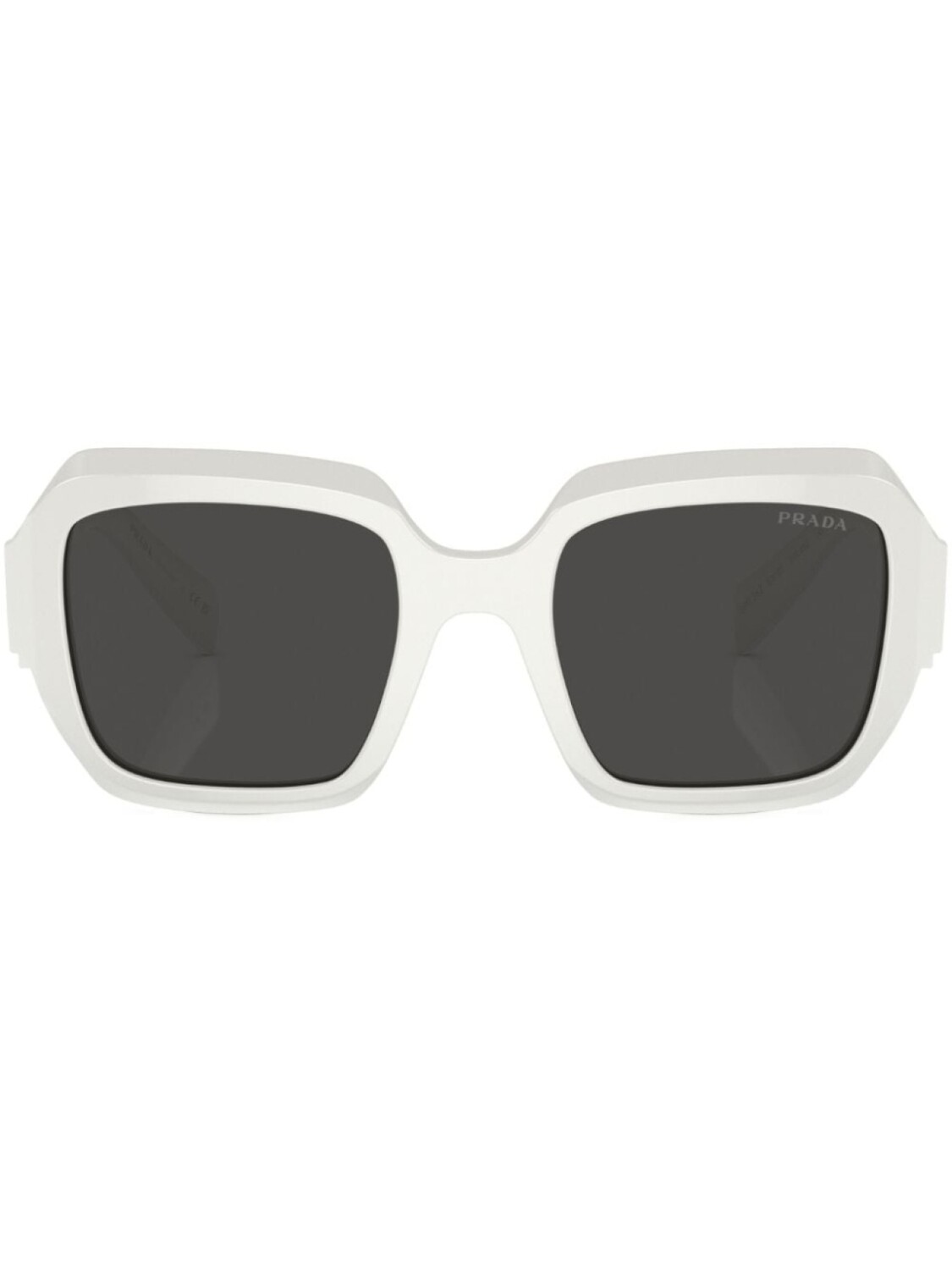 

Prada Eyewear солнцезащитные очки в массивной оправе, белый