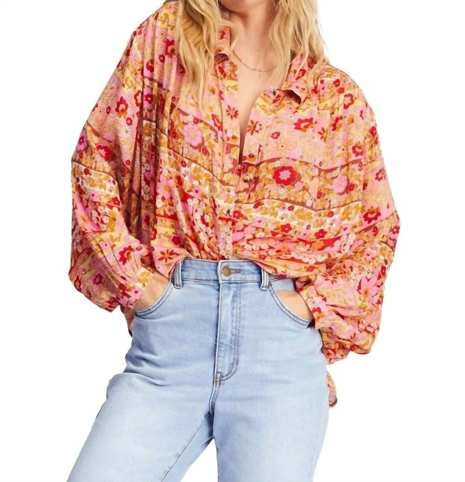 

Топ свободного кроя Day After Day в розово-мульти-цвете Billabong