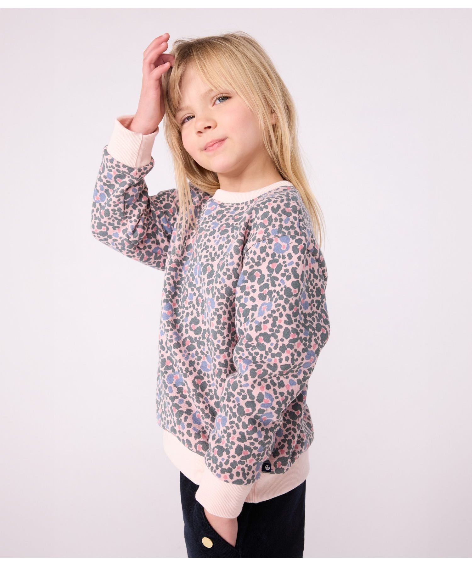 Пуловер из толстовки PETIT BATEAU, Light Pink/Multicolor