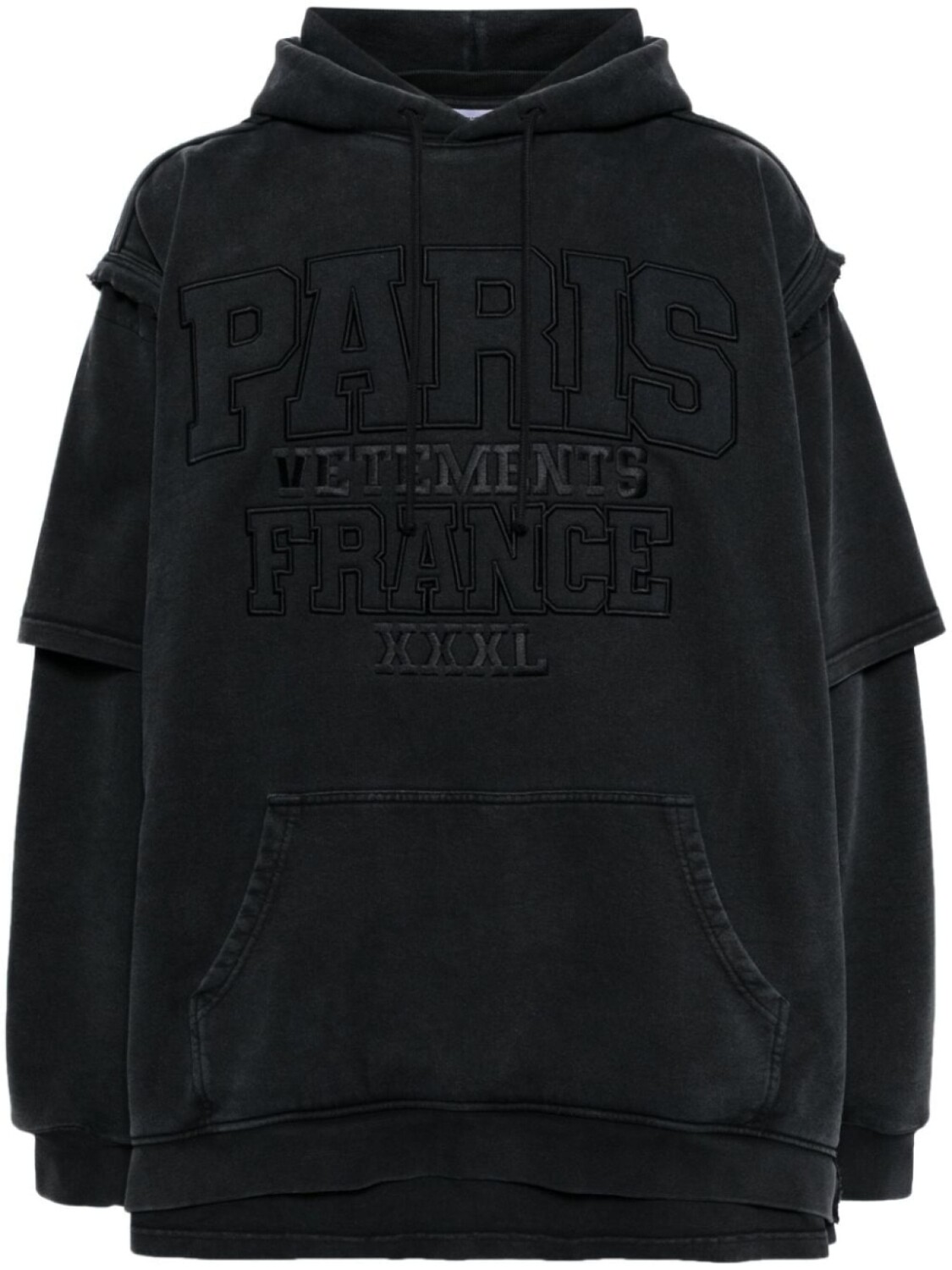 

VETEMENTS Paris logo-embroidered hoodie, черный