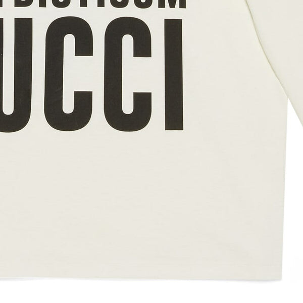 Футболка x adidas oversized cotton jersey long sleeve t-shirt 'white' Gucci, белый — фото 4