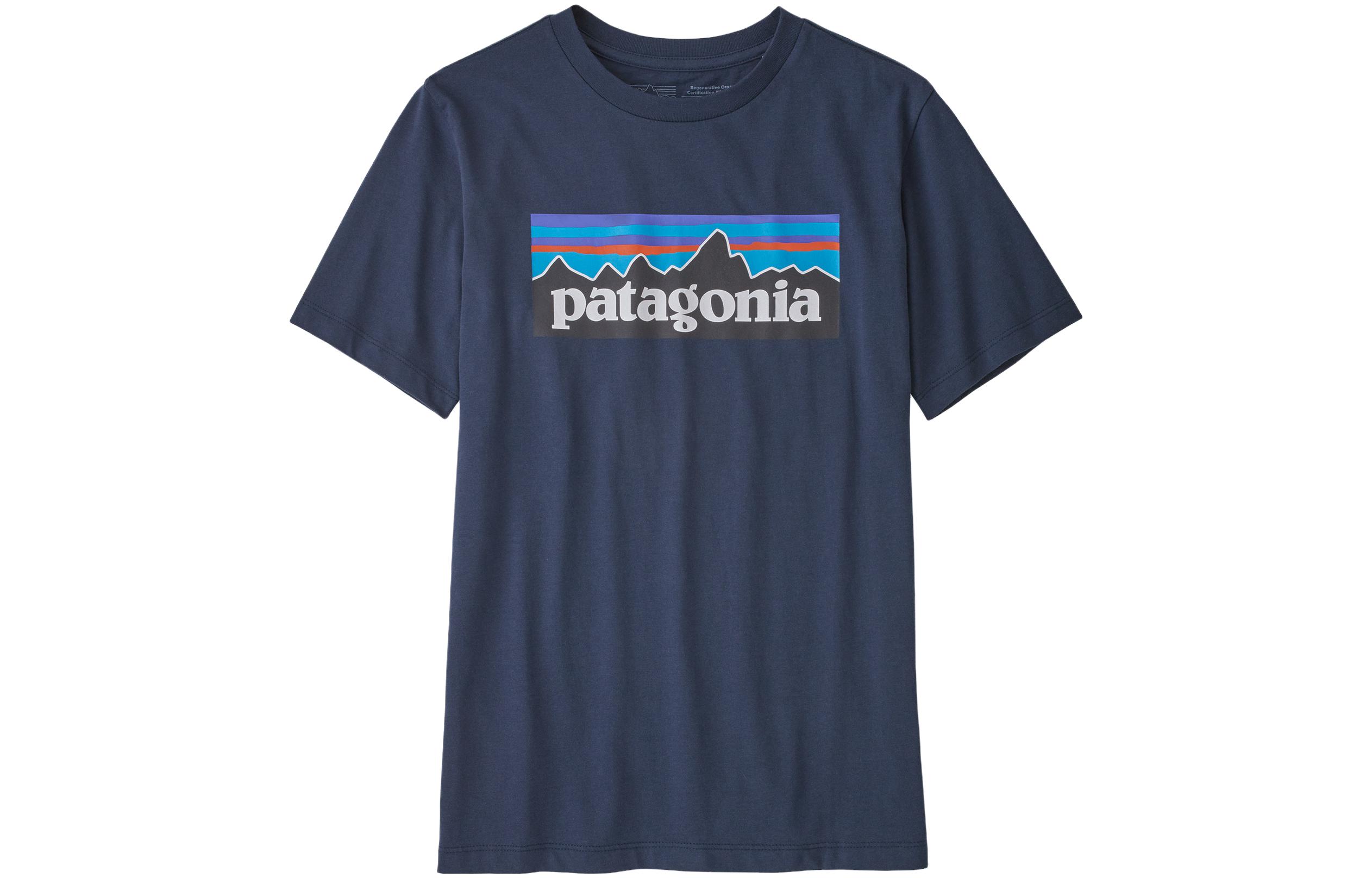 

Органический сертифицированный футболка Kids' Patagonia, синий/темно-синий