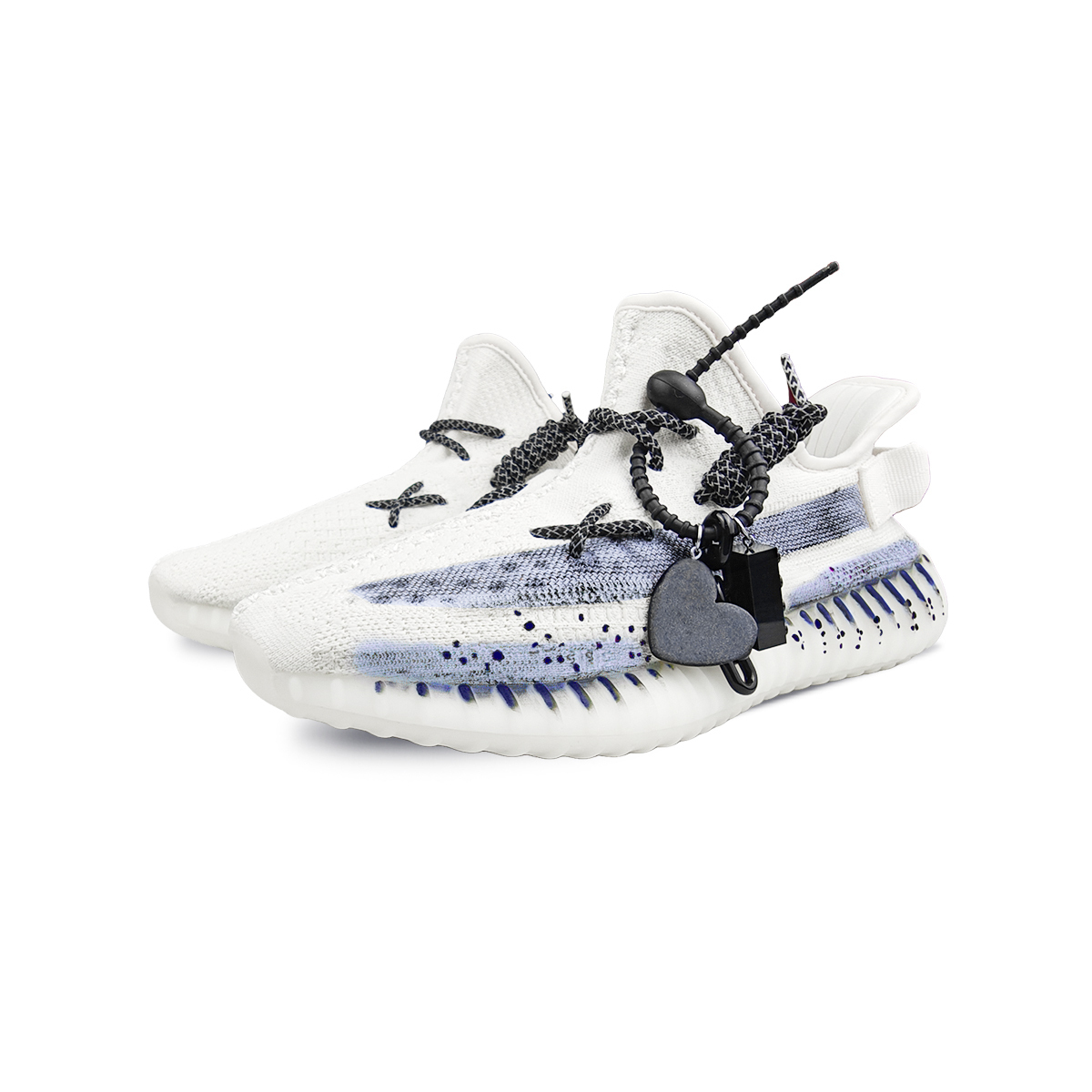 Adidas Originals Yeezy Boost 350 V2 BNK Dusk Frost Blue кроссовки низкие на утолщенной подошве унисекс синий цвет Twilight Frost Blue, цвет Twilight Frost Blue — фото 4
