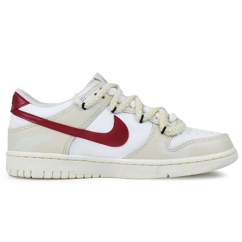 Кроссовки детские для скейтбординга Nike Dunk низкие Ecru Red — фото 3
