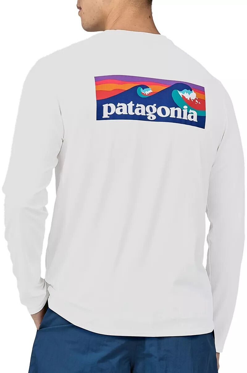 

Мужская рубашка с длинными рукавами Patagonia Capilene Cool с графическим рисунком