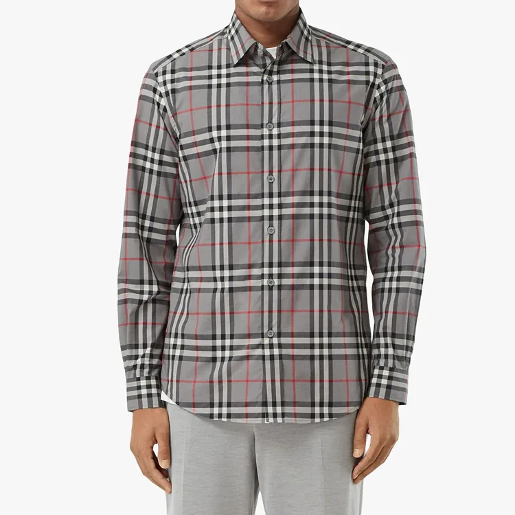 Рубашка мужская Burberry Storm Heather серый — фото 4
