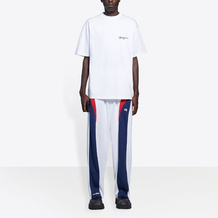 Футболка Balenciaga Paris Logo T-Shirt 'White', белый — фото 3