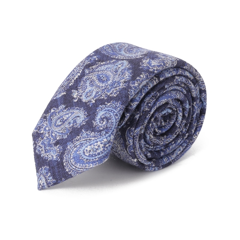 

HUGO BOSS Шерстяной галстук мужской темно-синий, Dark Blue