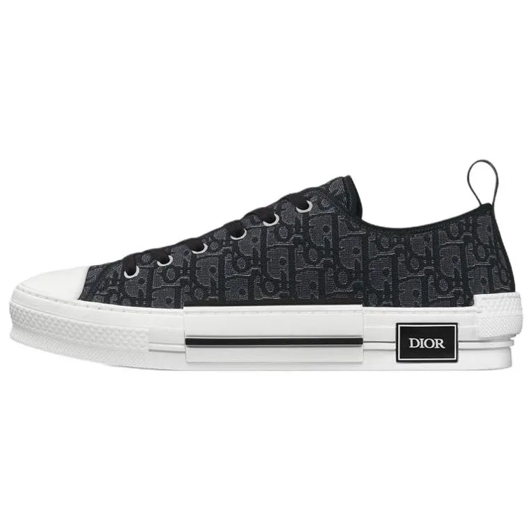 DIOR Кеды B23 League Oblique Low top Canvas мужские серебристо-черные