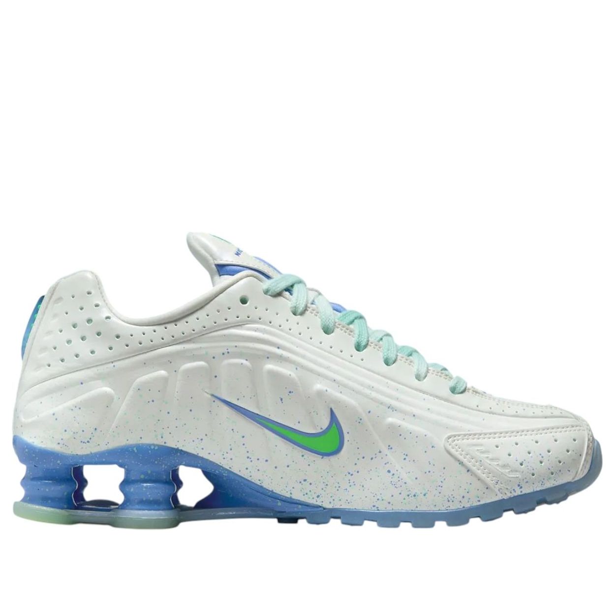 Кроссовки (WMNS) Nike Shox R4 AB 'White Green Strike Royal Pulse' — фото 2