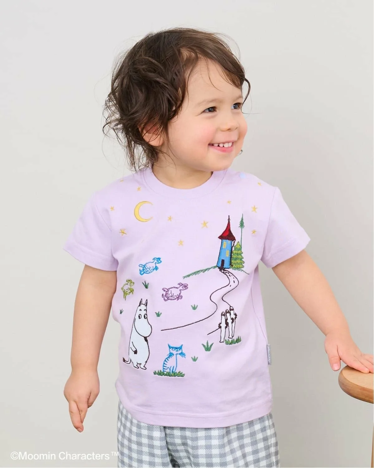 Футболка с коротким рукавом «Мумин и ночное небо» Kladskap, Lavender