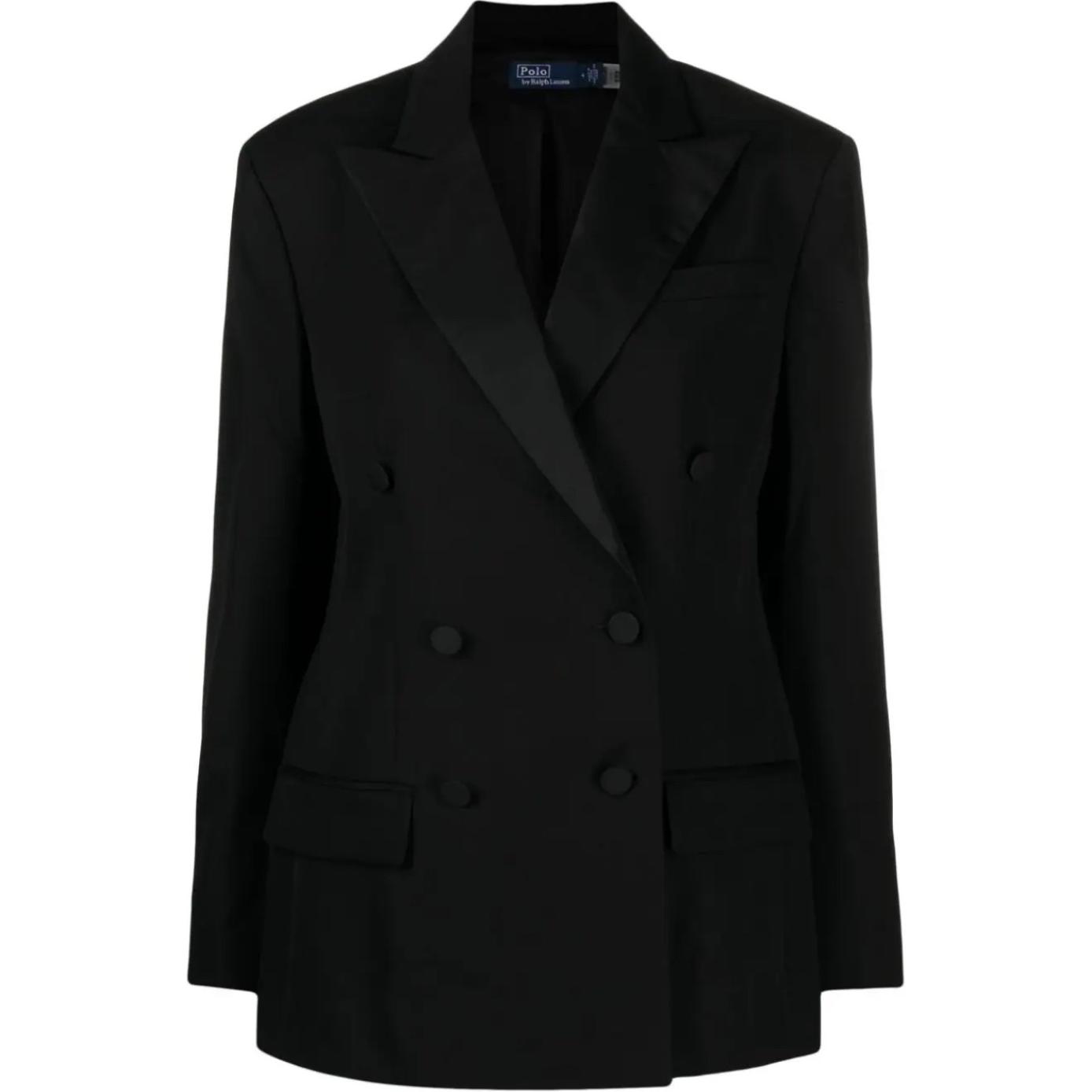 

Двубортный шерстяной блейзер Polo Ralph Lauren, черный