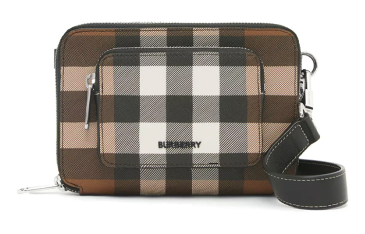 

Burberry Хлопковая сумка через плечо мужская темная берёзовая коричневая