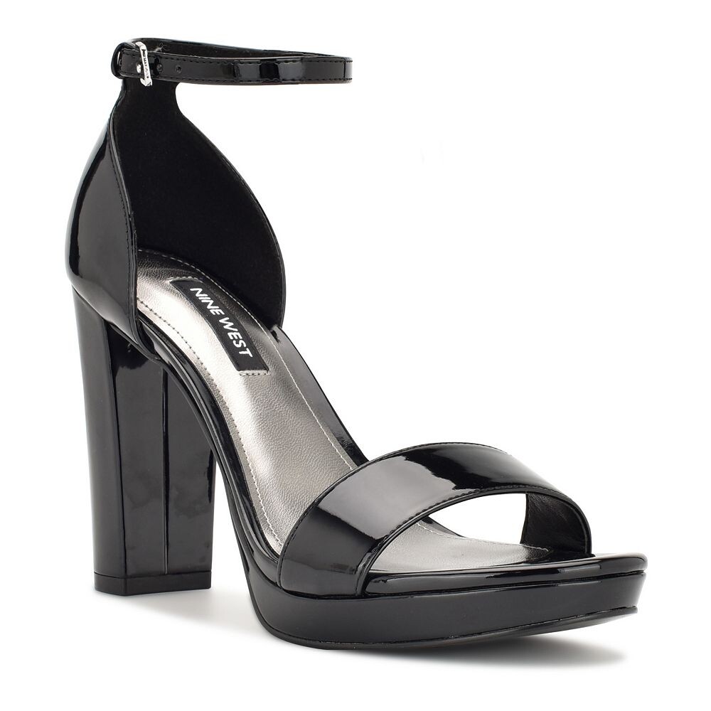 Женские классические сандалии на платформе Nine West Elope, цвет Black Patent