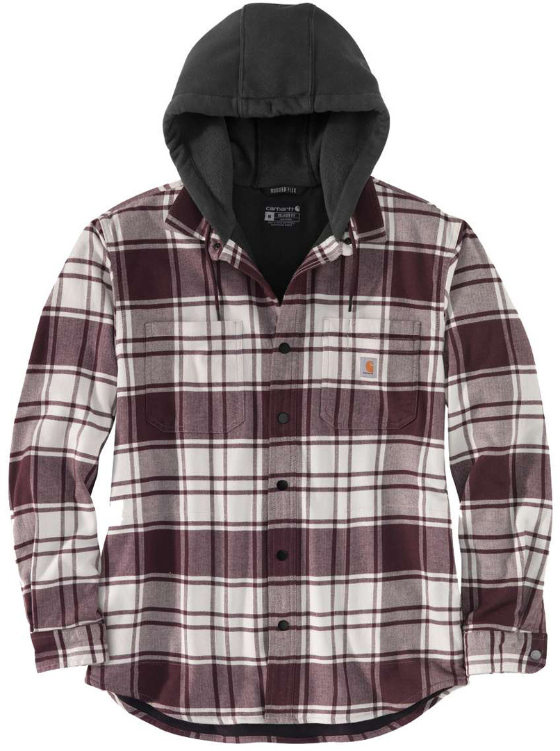 

Рубашка Carhartt Flannel Fleece Lined Hooded Shirt, белый