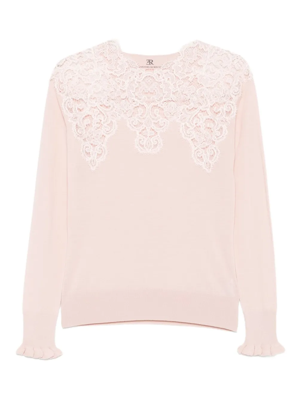 

Топ с кружевом Ermanno Scervino, розовый