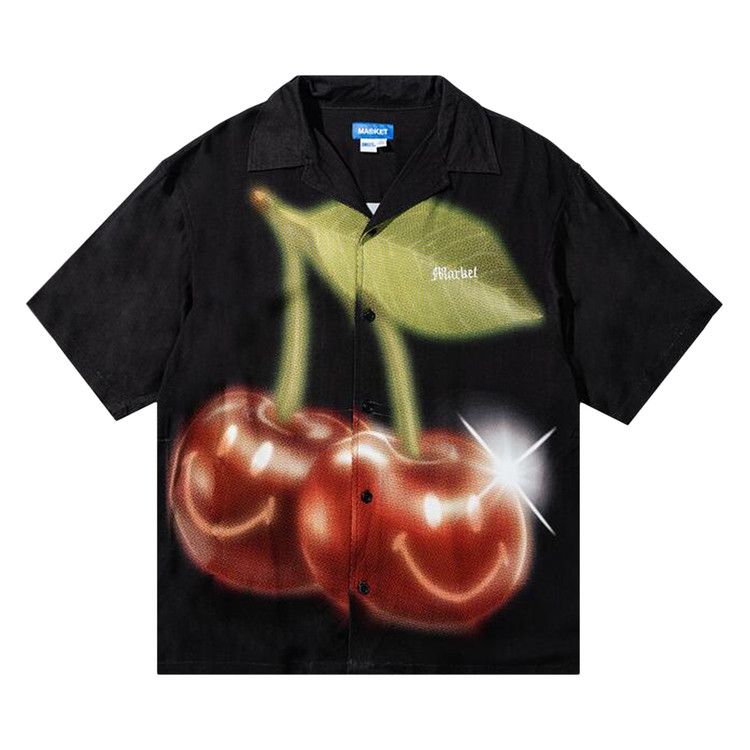 

Футболка Market Smiley Cherries Short-Sleeve Button-Up, Black