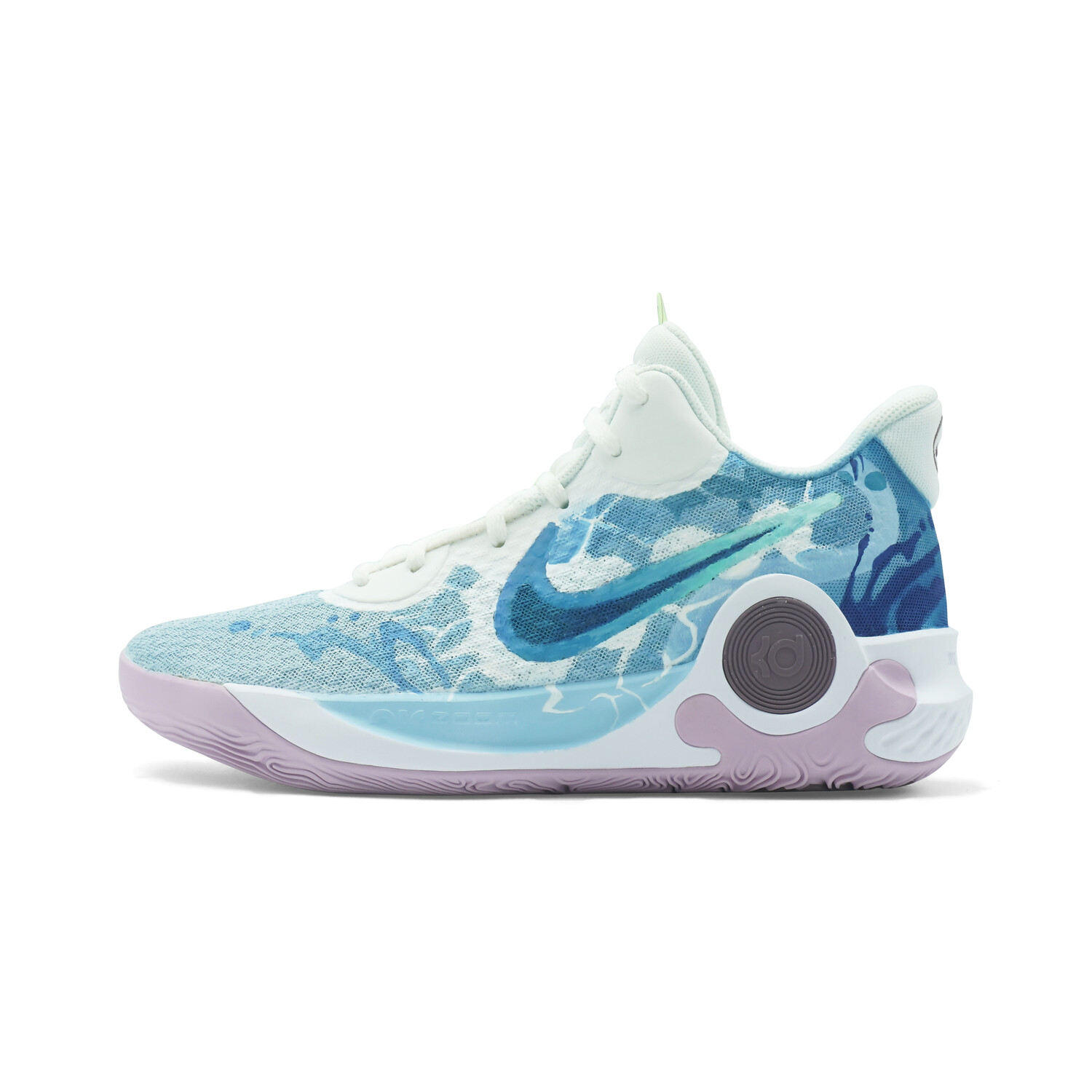 

Кроссовки Nike KD Trey 5 IX Vintage Basketball Shoes Unisex Mid-top White/purple, голубой, Синий, Кроссовки Nike KD Trey 5 IX Vintage Basketball Shoes Unisex Mid-top White/purple, голубой