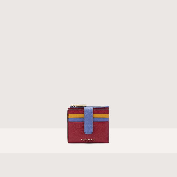 

Кошелек Coccinelle Metallic Tricolor, цвет Sangria/Azul/Soleado