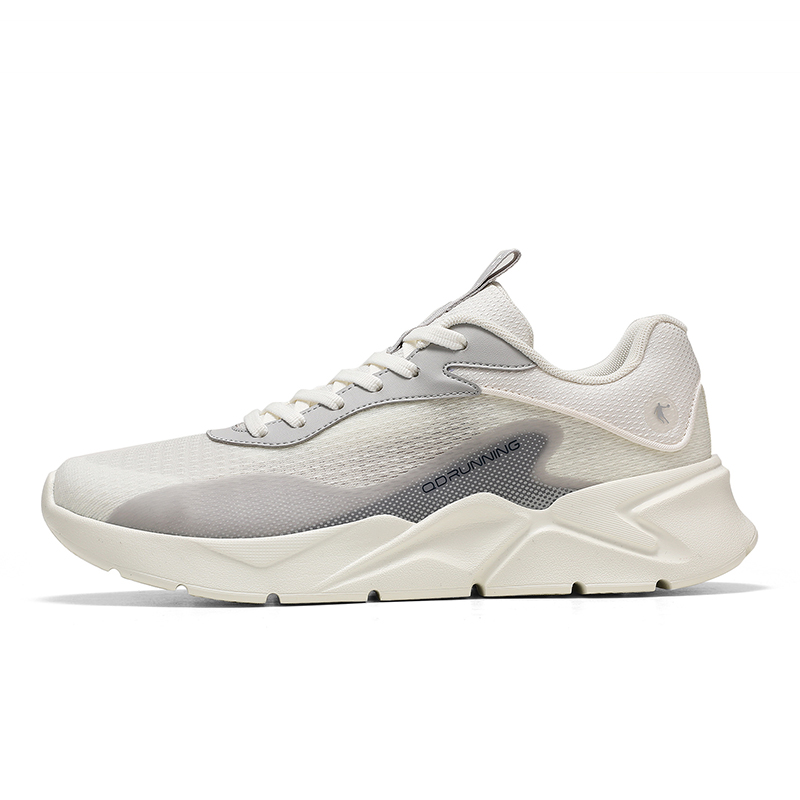 

Легкие нескользящие износостойкие беговые кроссовки мужские Mist Gray QIAODAN, Ivory/Mist Gray