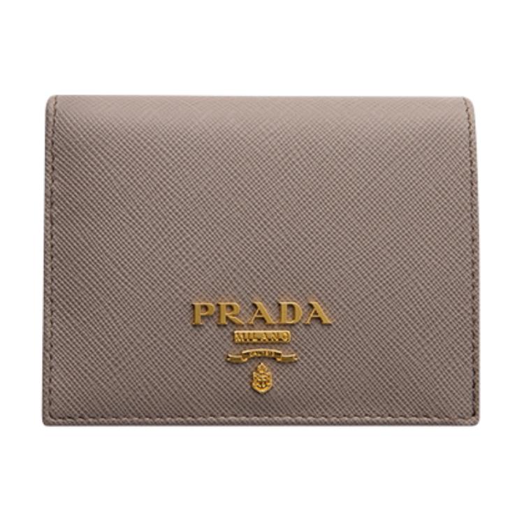 

PRADA Сумка-кошелёк из сафьяновой кожи коровы малая женская глинисто-серый
