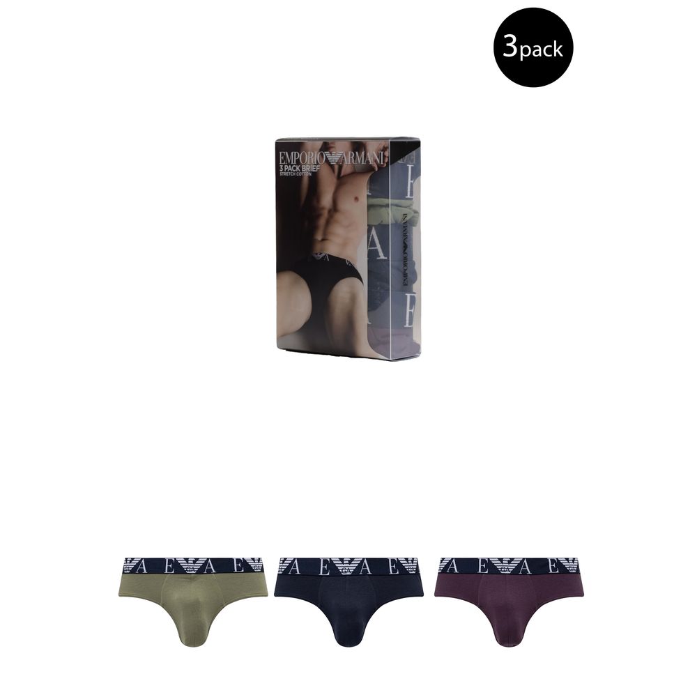 

Синее хлопковое нижнее белье Emporio armani underwear